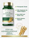 Carlyle KSM-66 Ashwagandha Capsules 600mg back view