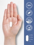 Carlyle L-Lysine 500mg caplets with a glass of water