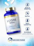 Carlyle L-Lysine 500mg caplets with measuring spoon