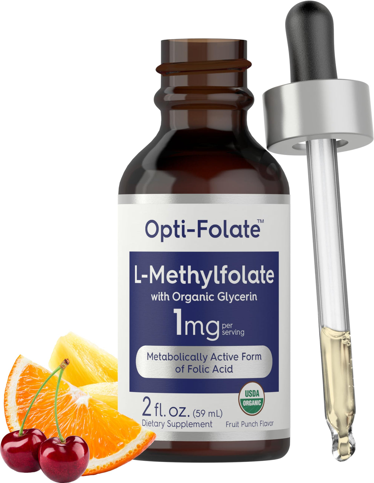 Carlyle L-Methylfolate 1mg supplement front view