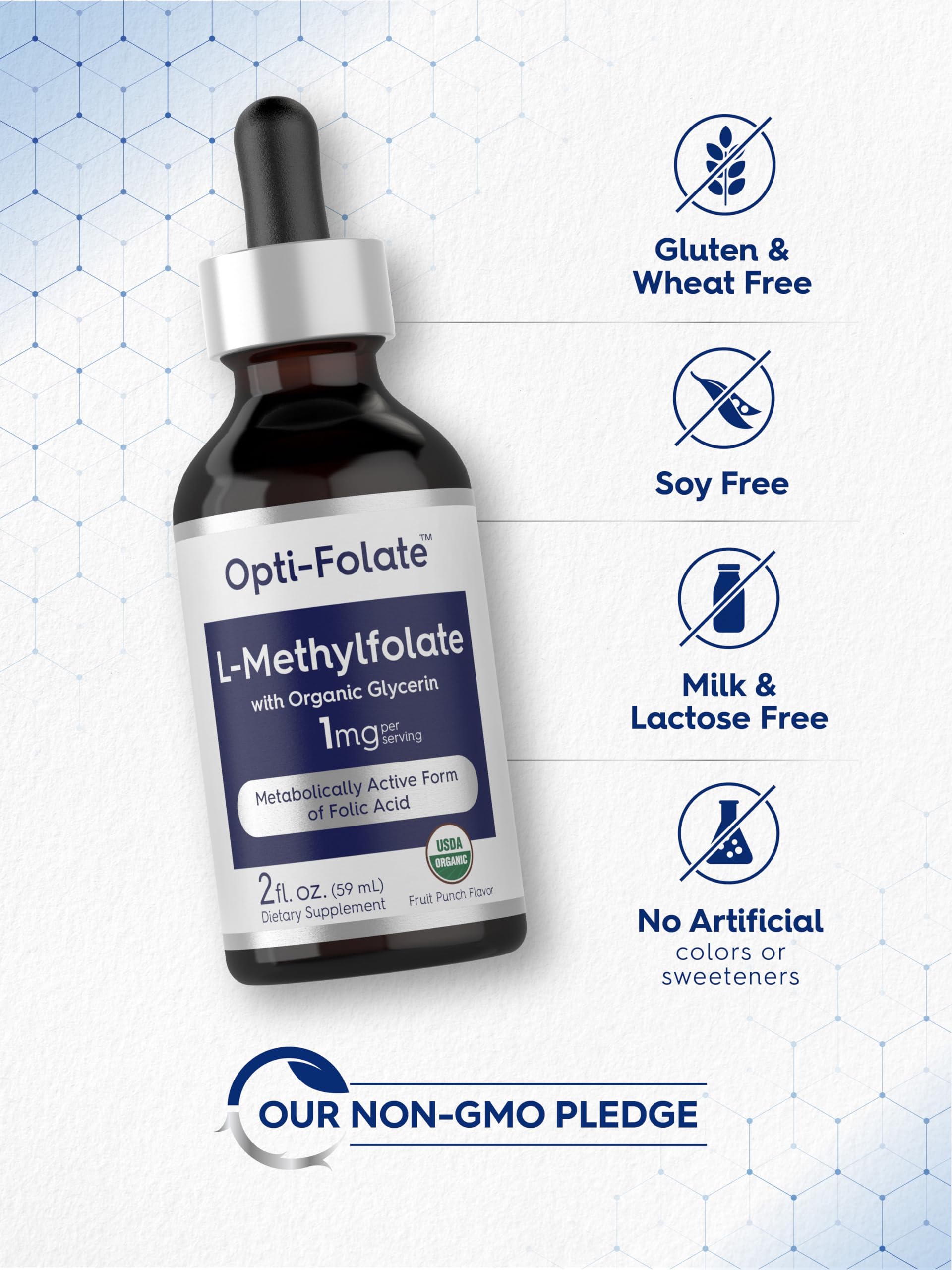 Carlyle L-Methylfolate 1mg supplement with capsules