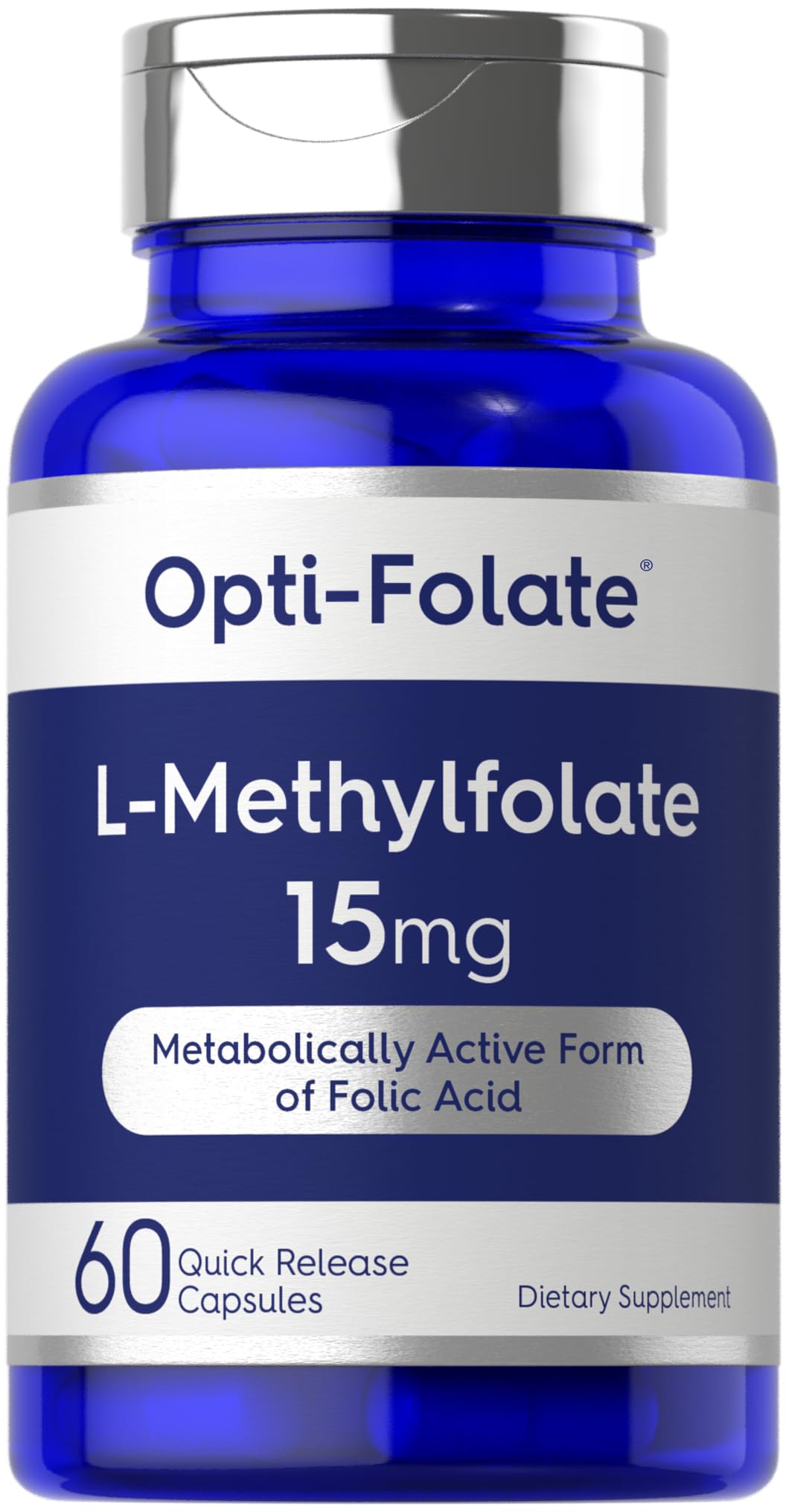 Carlyle L-Methylfolate 25,000 mcg supplement front view