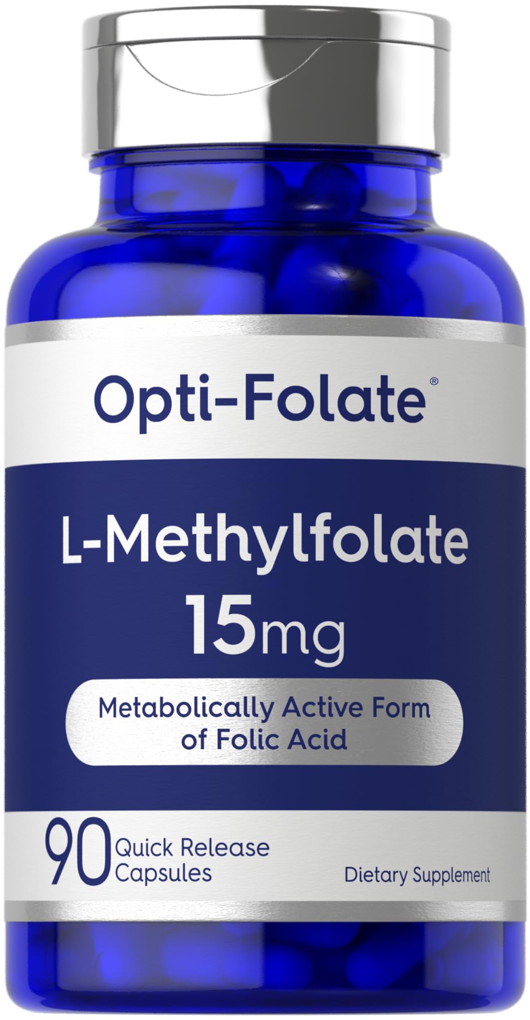 Carlyle L-Methylfolate 25000 mcg capsules front view