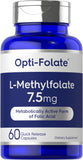 Carlyle L-Methylfolate B9 Vitamin 12,500 mcg capsule bottle front view
