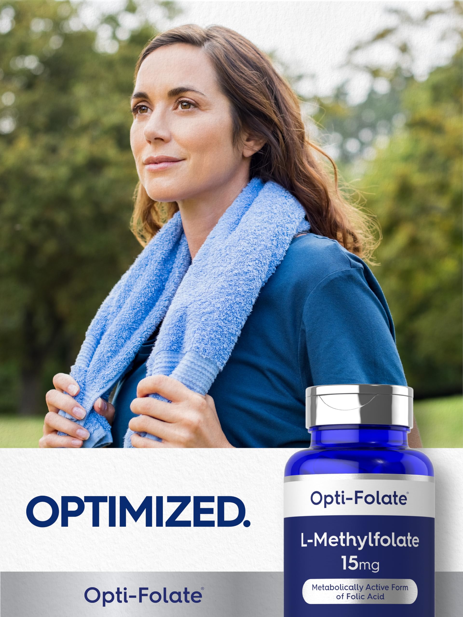 Carlyle L-Methylfolate capsules on a wooden surface