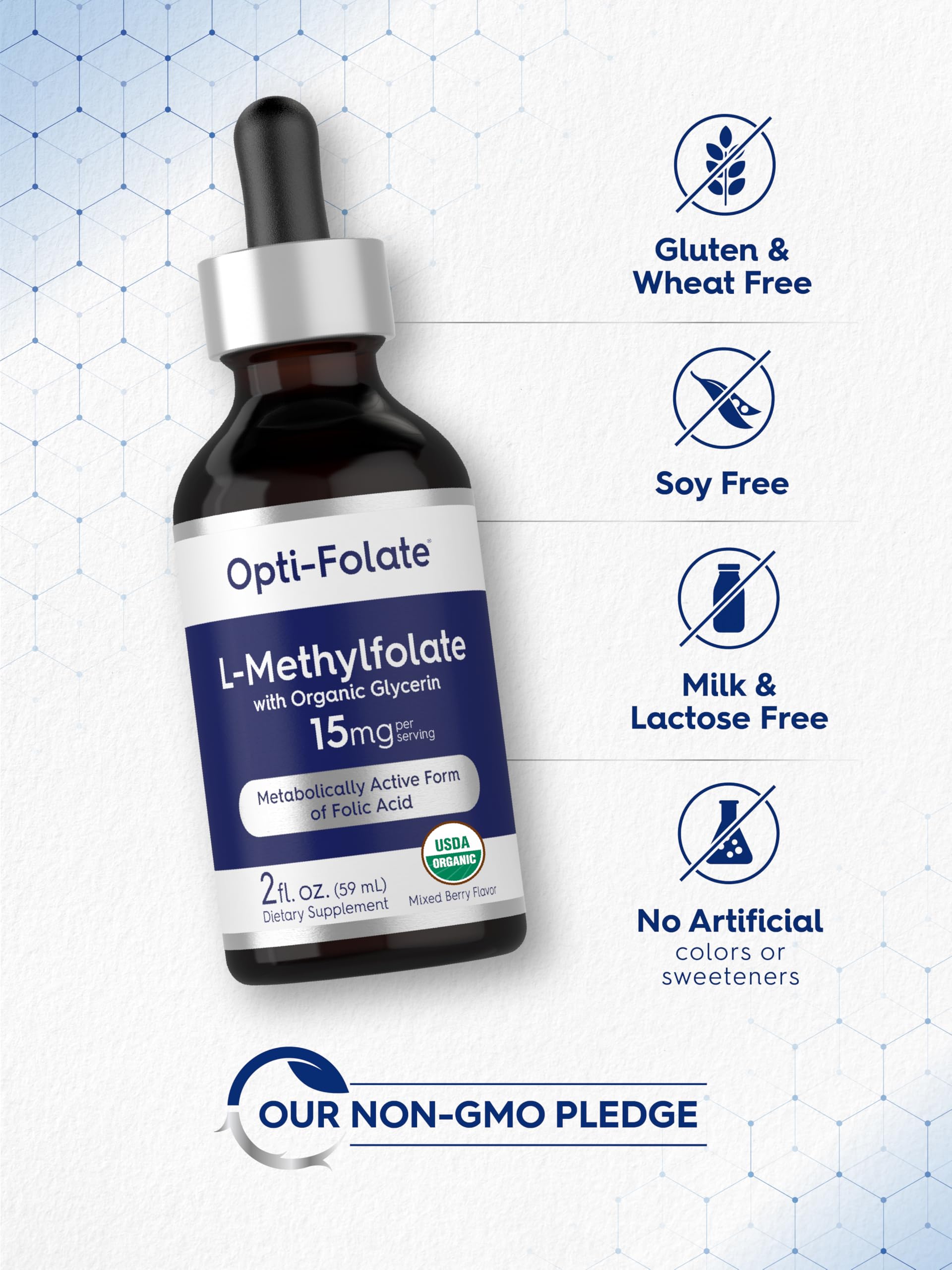 Carlyle L-Methylfolate Liquid Supplement ingredients list