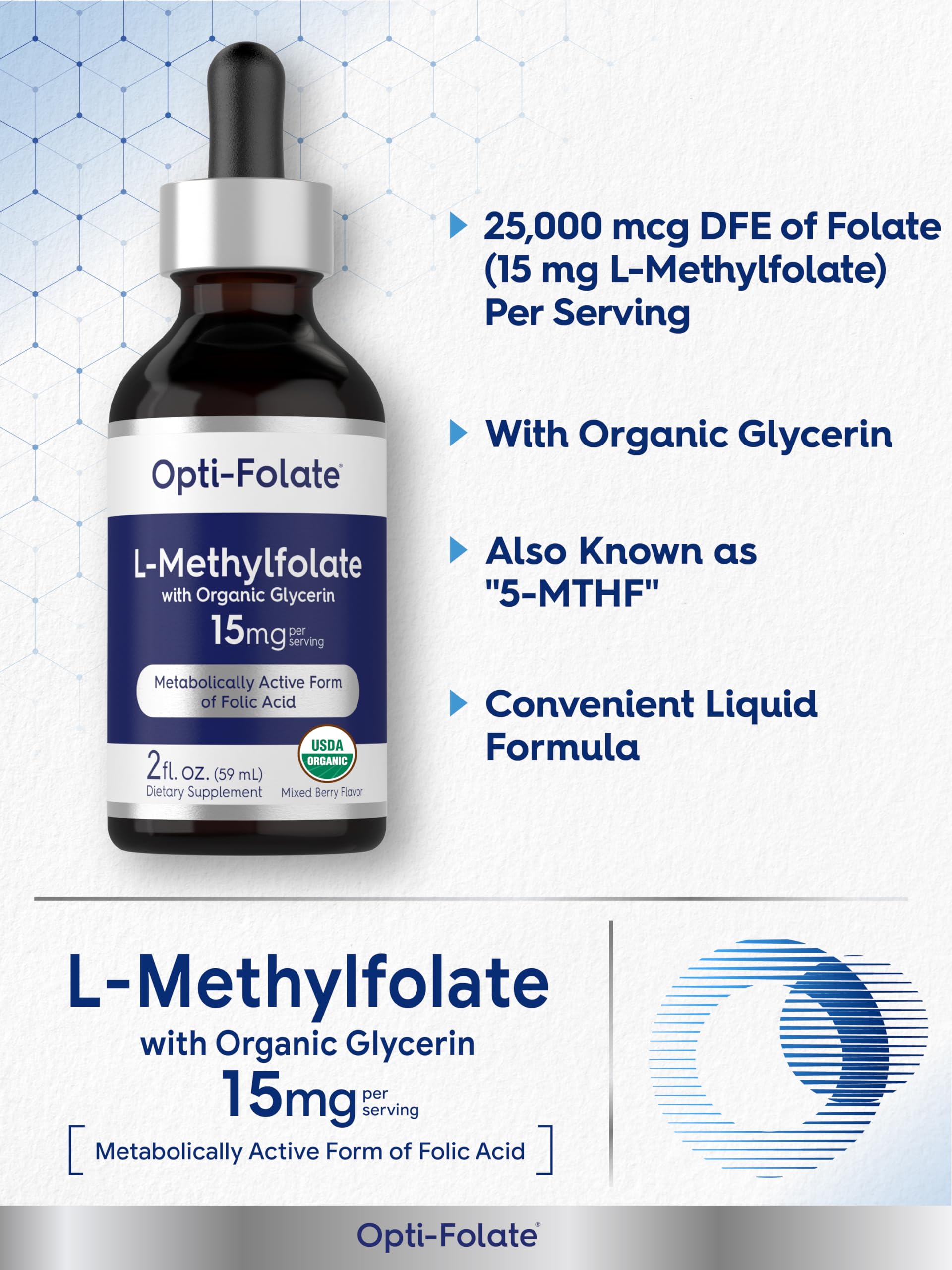 Carlyle L-Methylfolate Liquid Supplement serving size
