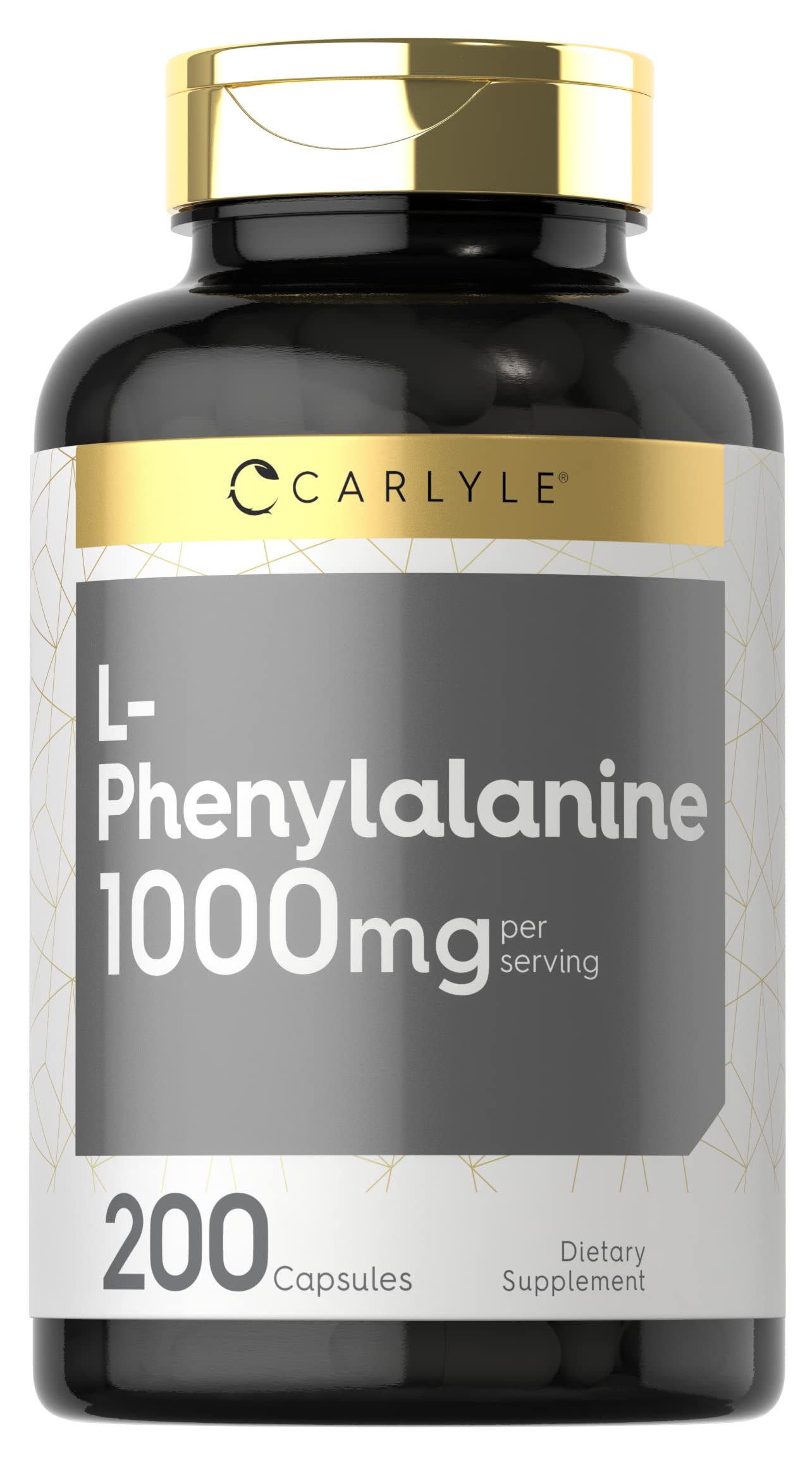 Carlyle L-Phenylalanine 1000mg capsules front view