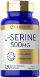 Carlyle L-Serine 500mg Quick Release Capsules front view
