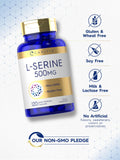 Carlyle L-Serine 500mg Quick Release Capsules with measuring spoon