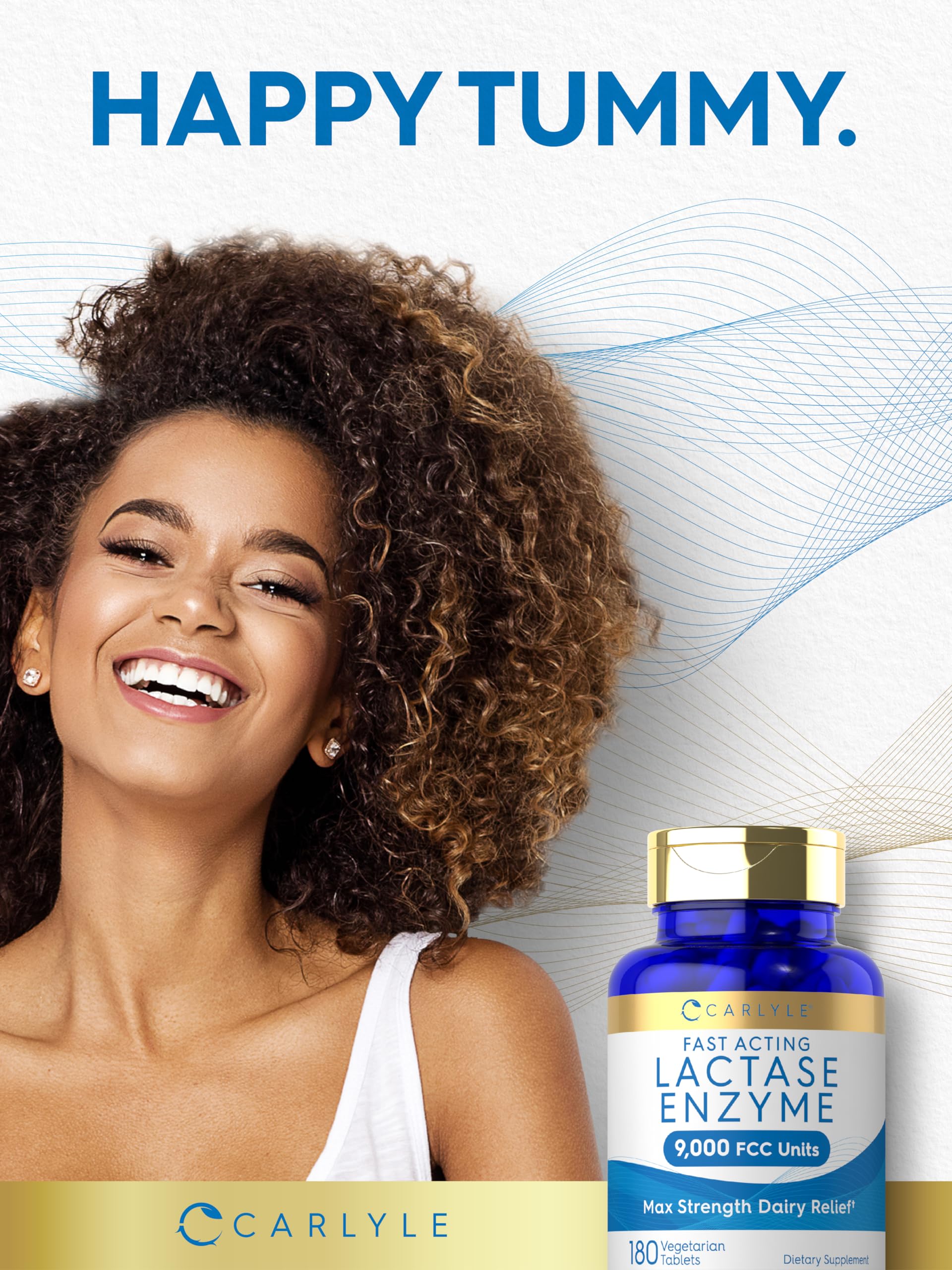 Carlyle Lactase Enzyme Tablets with measuring spoon