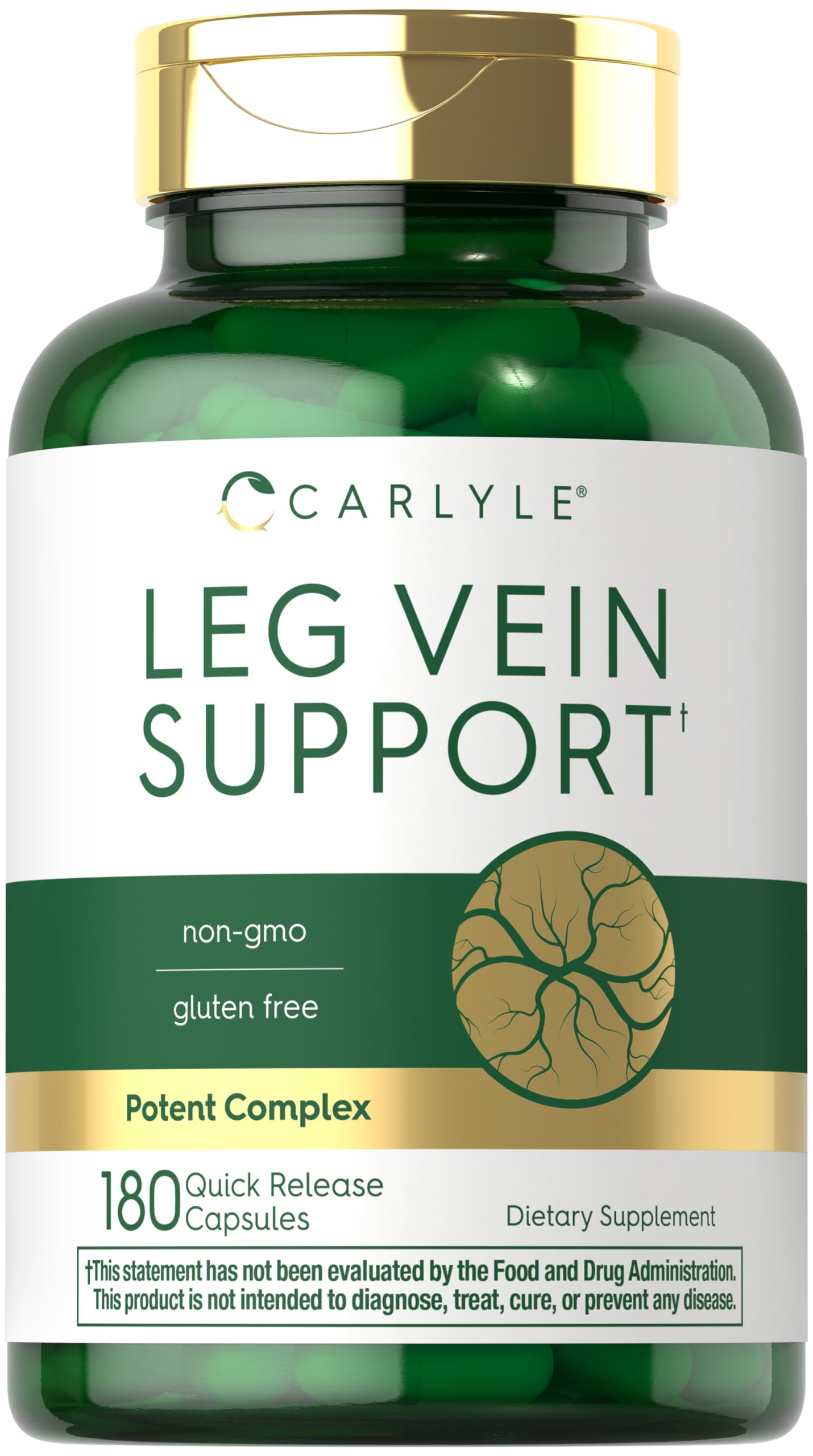 Carlyle Leg Vein Support Capsules bottle front view