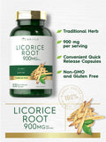 Carlyle Licorice Root capsules on a wooden surface