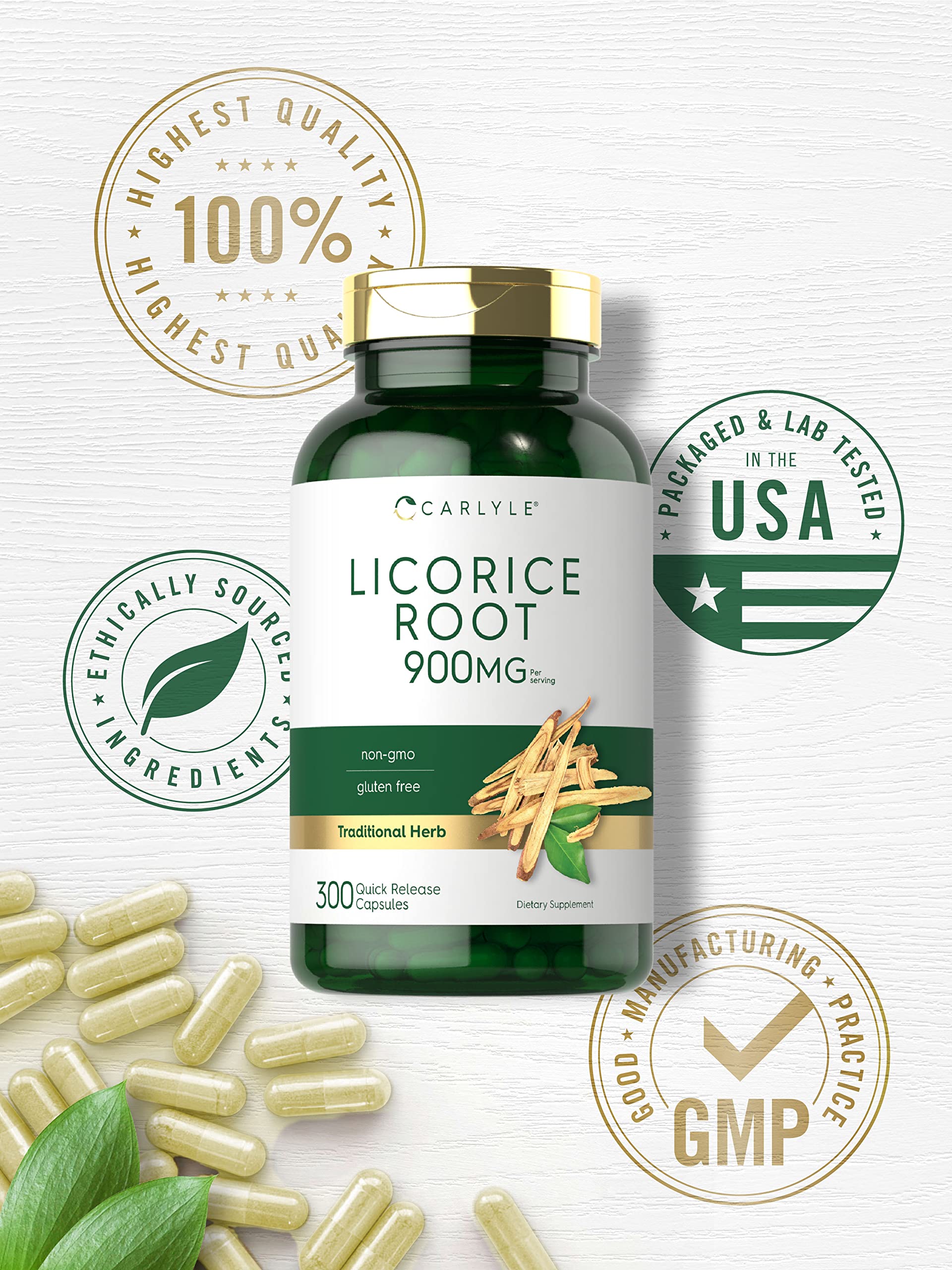 Carlyle Licorice Root ingredients list on the bottle