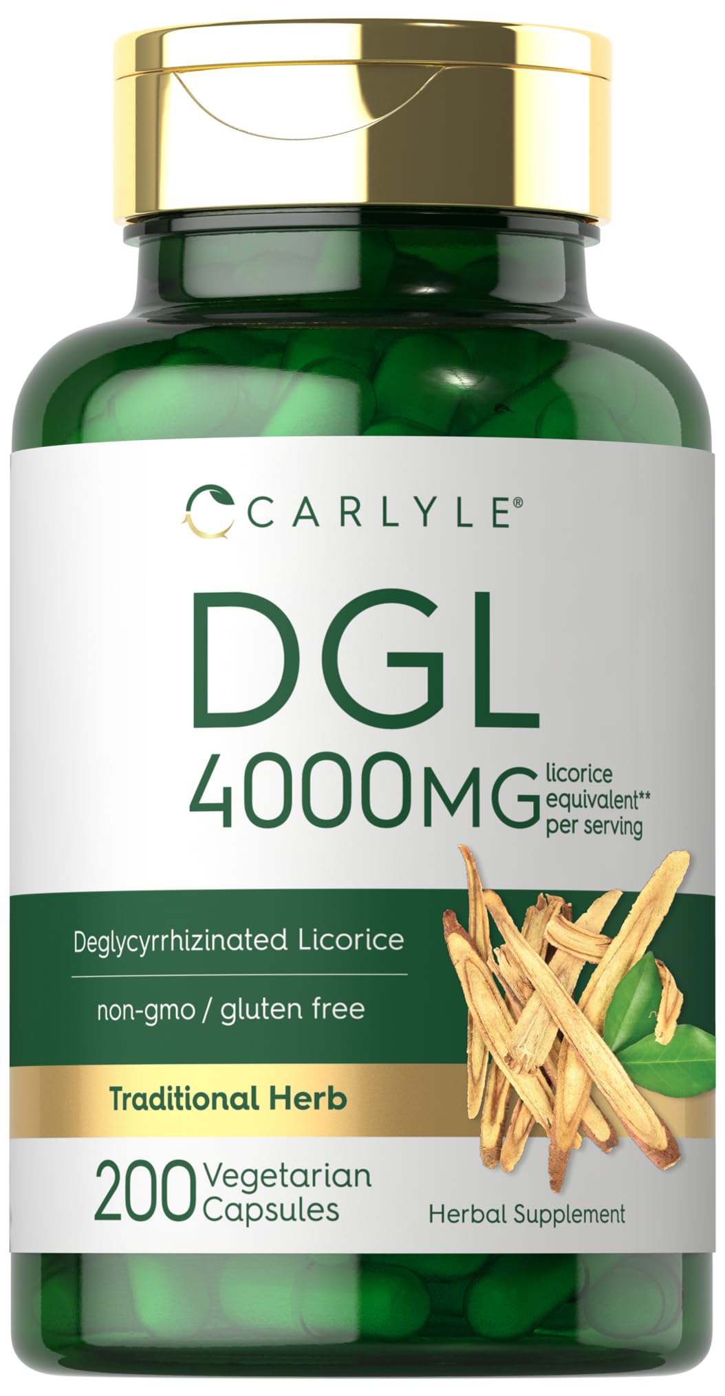 Carlyle Licorice Root Vegetarian Capsules bottle front view