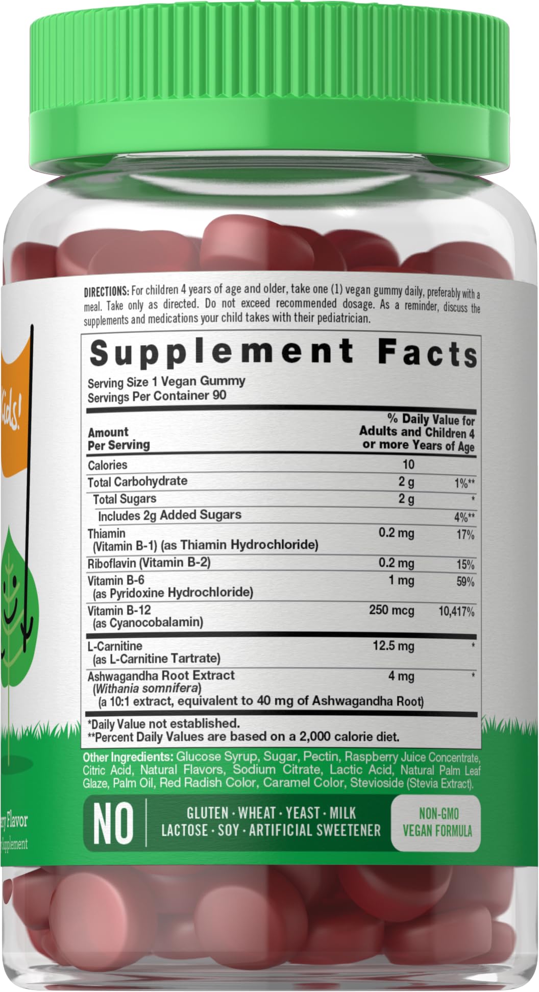 Carlyle Lil Sprouts B-Complex Gummies packaging with nutritional information
