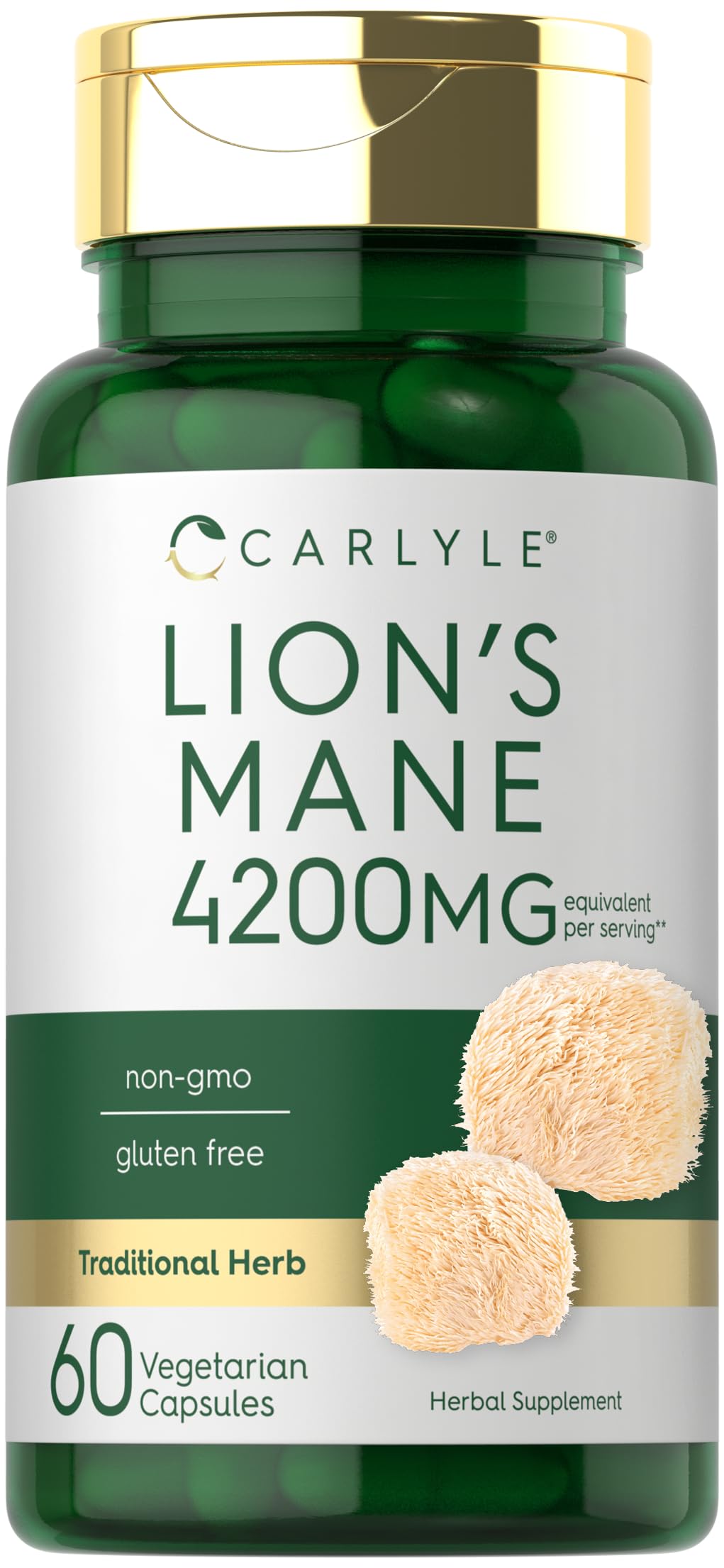 Carlyle Lion's Mane Mushroom Capsules front view