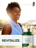 Carlyle Lion's Mane Mushroom Capsules with a measuring spoon