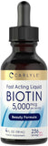 Carlyle Liquid Biotin 5000 mcg berry flavour front view