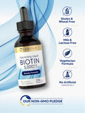 Carlyle Liquid Biotin 5000 mcg berry flavour on kitchen counter