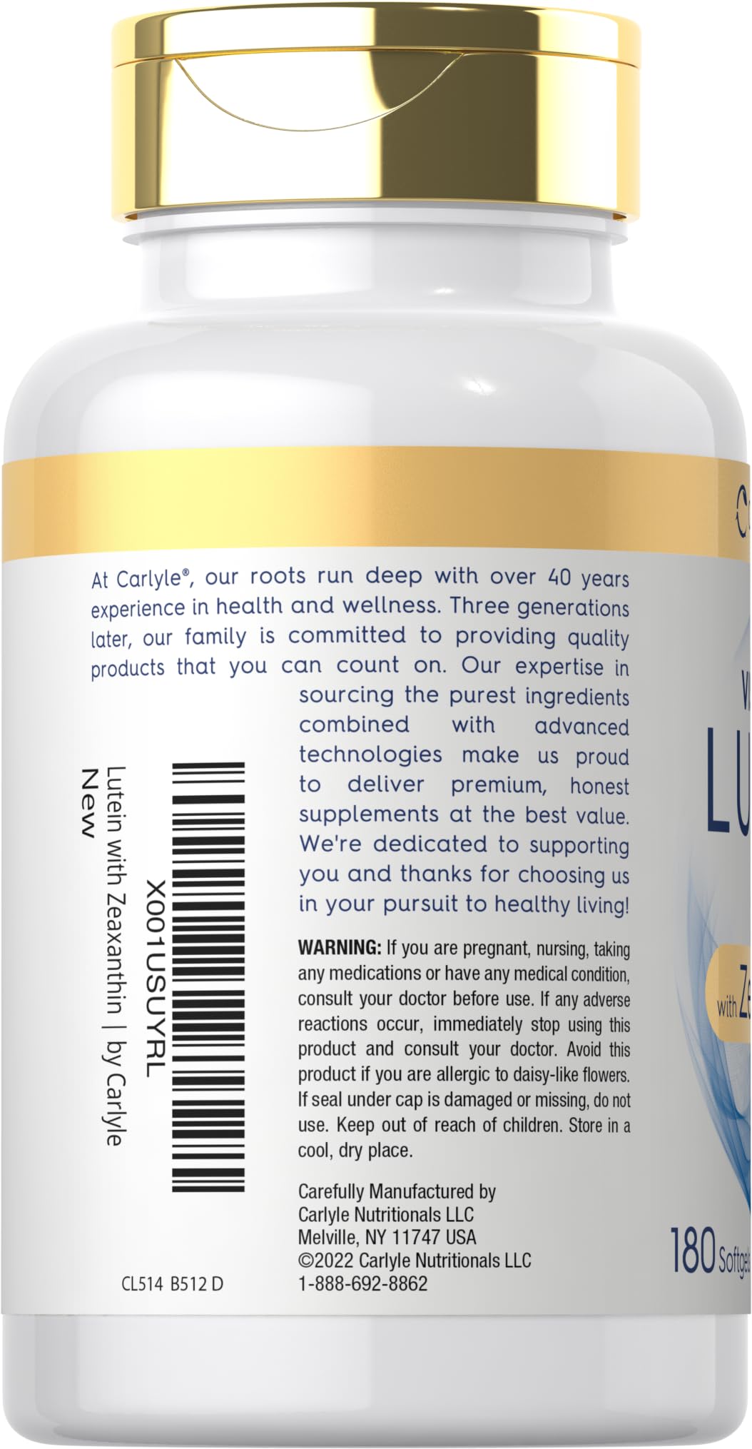 Carlyle Lutein Softgels 40mg close-up of softgel