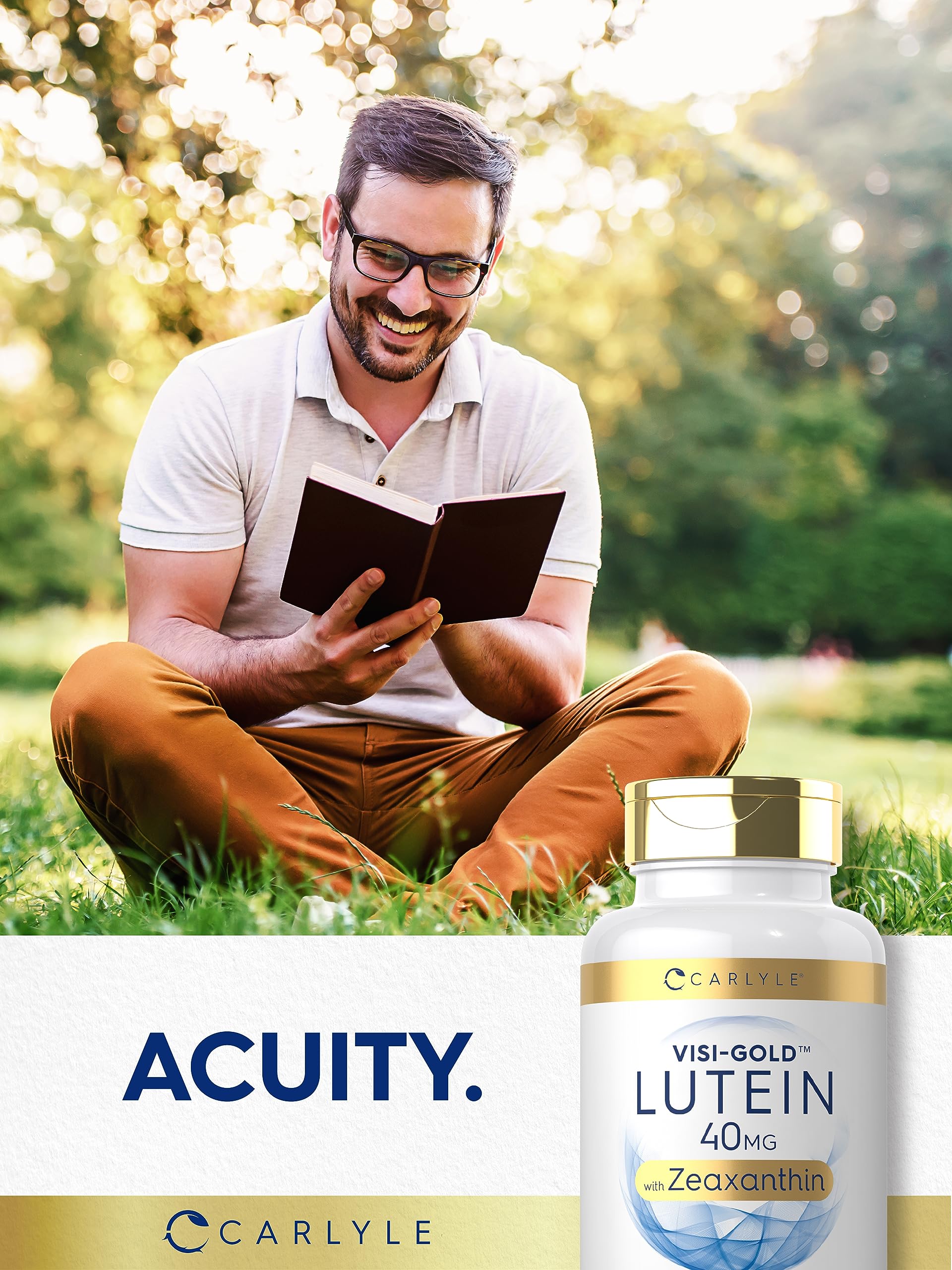 Carlyle Lutein Softgels 40mg showing quick-release softgels