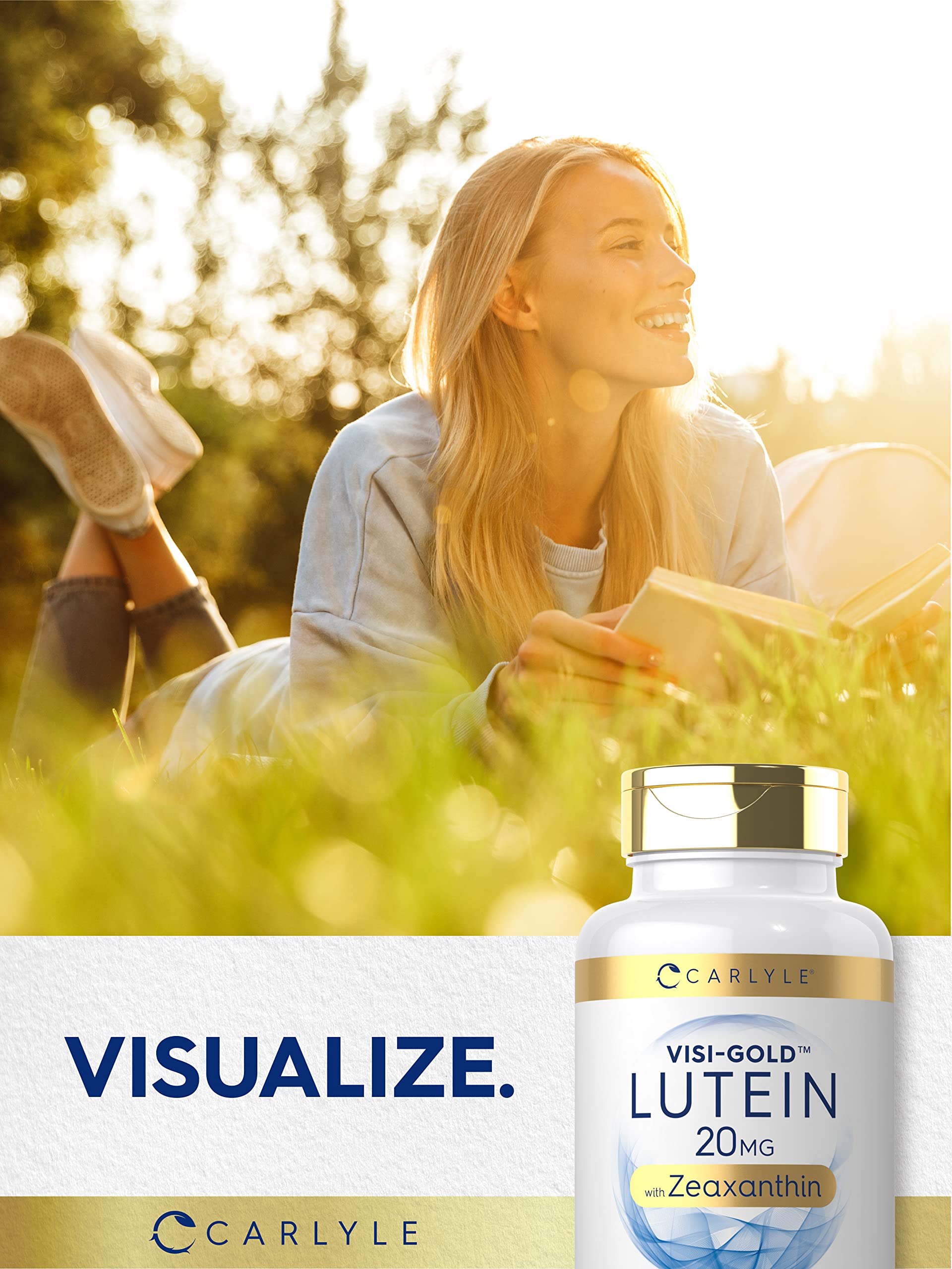 Carlyle Lutein & Zeaxanthin Softgels 20mg back view