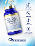 Carlyle Magnesium Bisglycinate 231g back view with dosage information