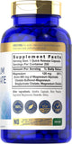 Carlyle Magnesium Bisglycinate 231g side view showing ingredients