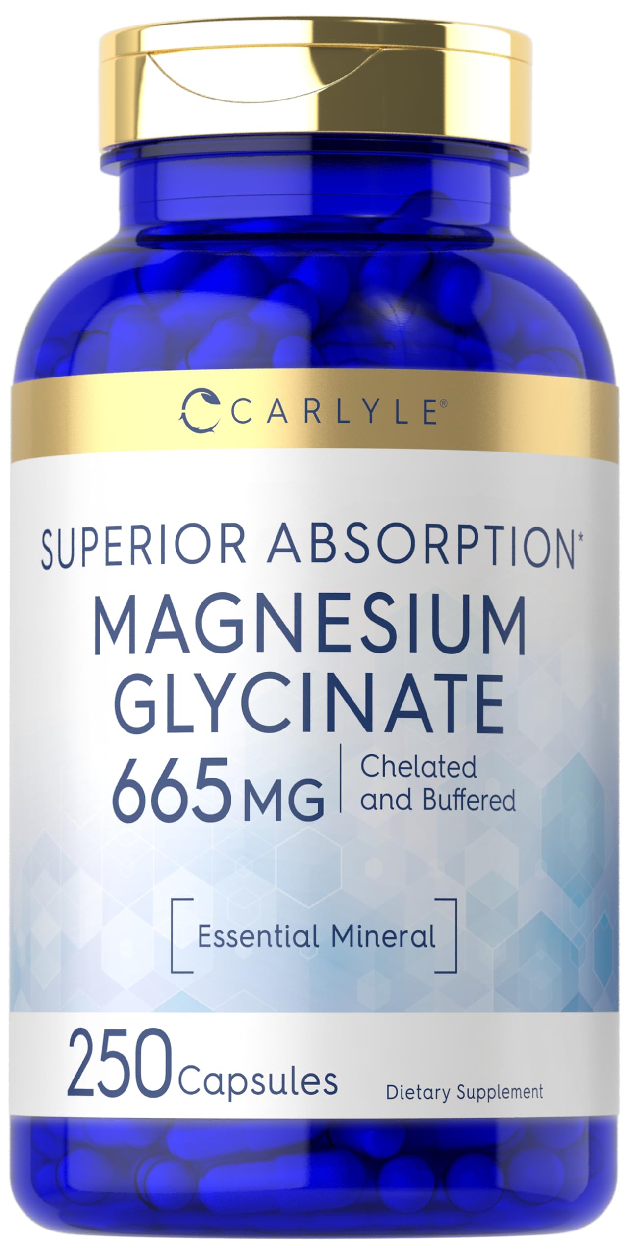 Carlyle Magnesium Glycinate 100mg 180 Capsules front view