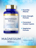 Carlyle Magnesium Oxide 500mg caplets packaging with label