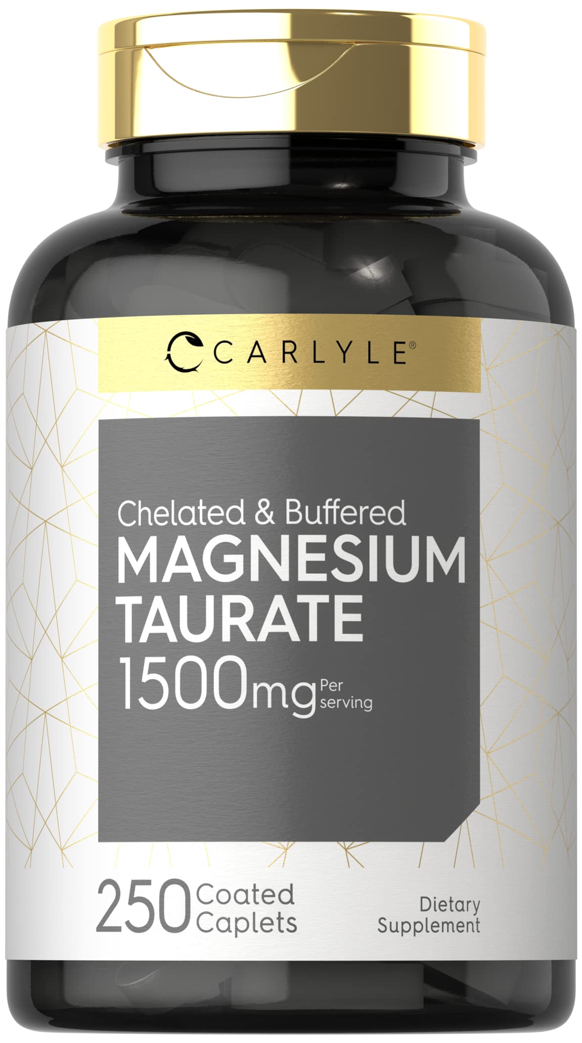 Carlyle Magnesium Taurate 1500mg Coated Caplets front view
