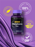 Carlyle Melatonin 1 mg Fast Dissolve Tablets on a wooden table