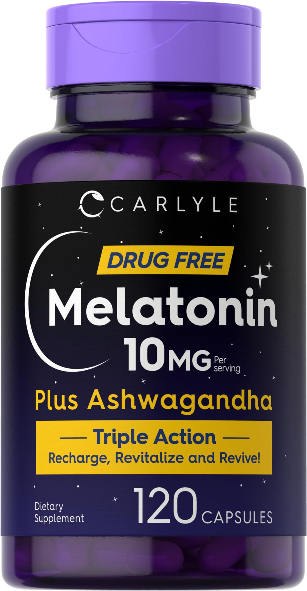 Carlyle Melatonin 10mg 120 Capsules front view