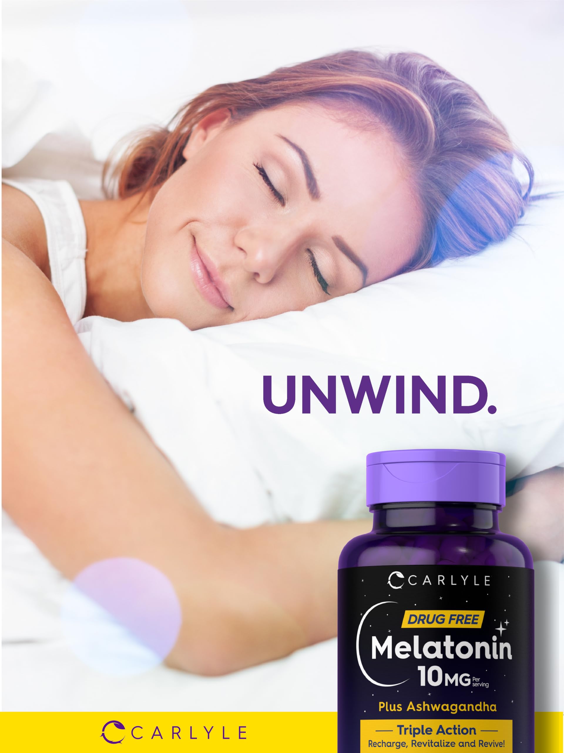 Carlyle Melatonin 10mg 120 Capsules packaging details