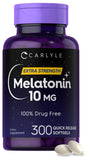 Carlyle Melatonin 10mg softgels 300 count front view