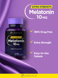 Carlyle Melatonin 10mg tablets ingredients list on the packaging
