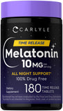 Carlyle Melatonin 10mg Time Release Tablets 180 Count front view