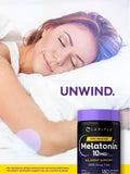 Carlyle Melatonin 10mg Time Release Tablets on a wooden table
