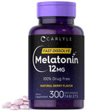 Carlyle Melatonin 12 mg Fast Dissolve Tablets 300 Count front view