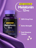 Carlyle Melatonin 12 mg Fast Dissolve Tablets with natural berry flavour