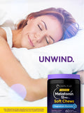 Carlyle Melatonin 12mg Soft Chews on a wooden table