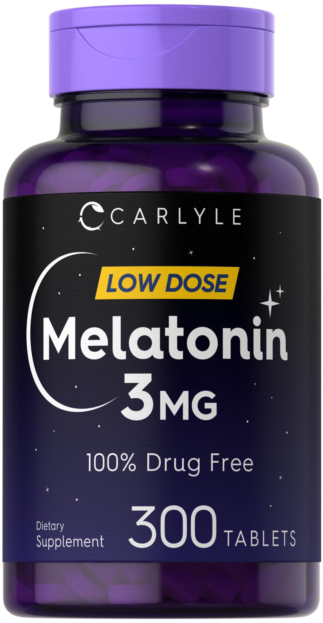 Carlyle Melatonin 3mg Tablets 300 Count front view
