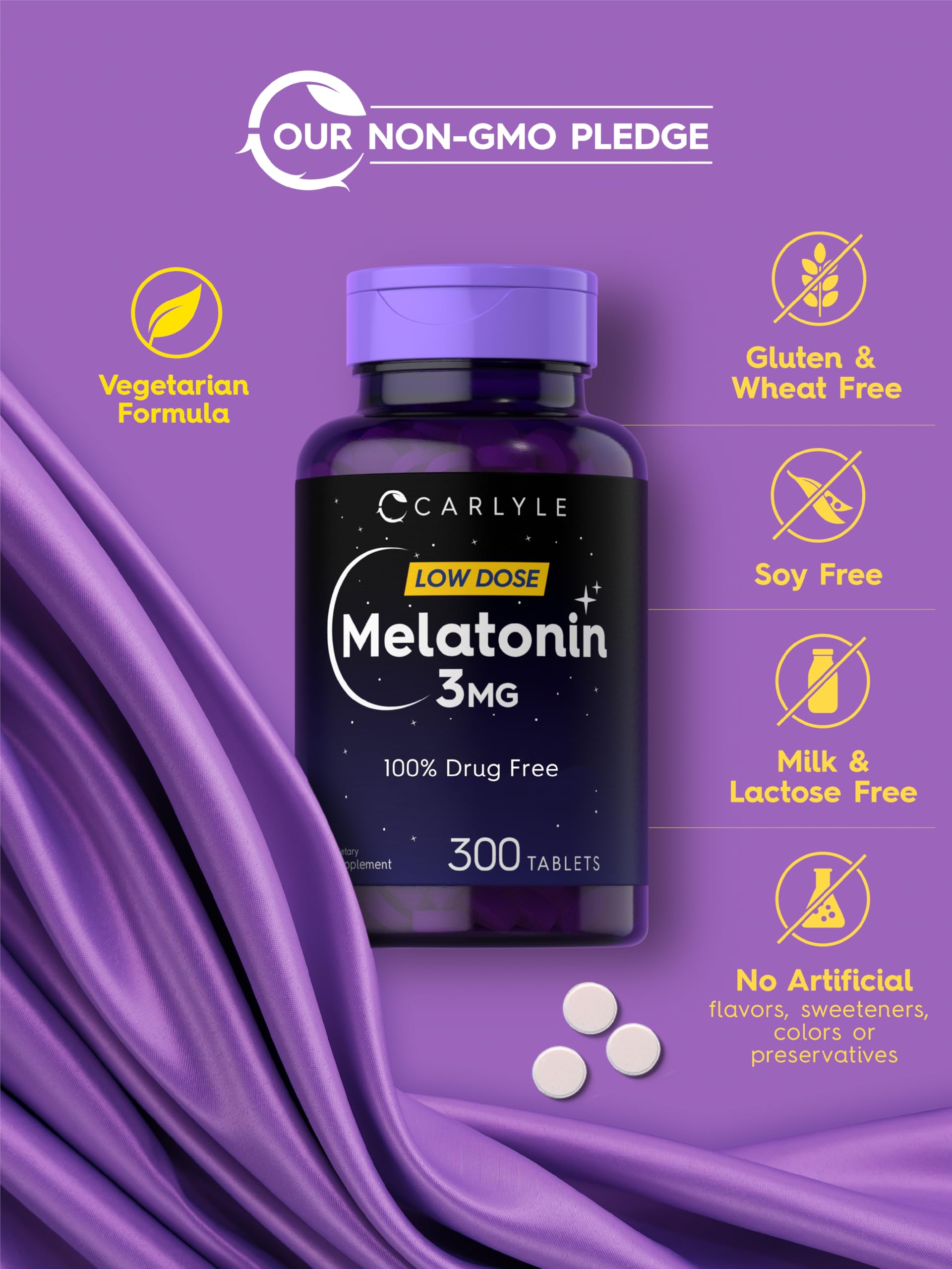 Carlyle Melatonin 3mg Tablets ingredients list