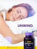 Carlyle Melatonin 3mg Tablets on a wooden surface