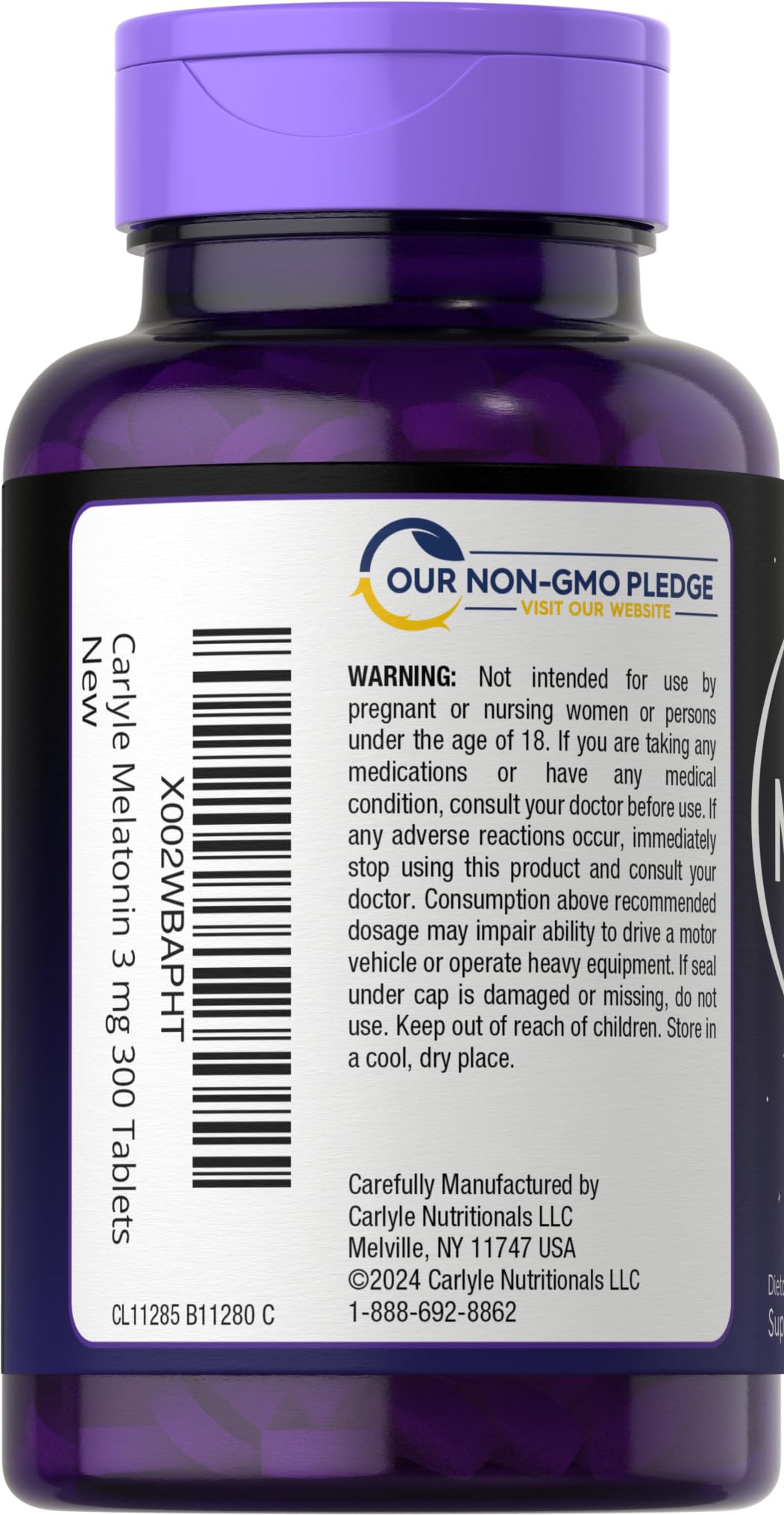 Carlyle Melatonin 3mg Tablets packaging
