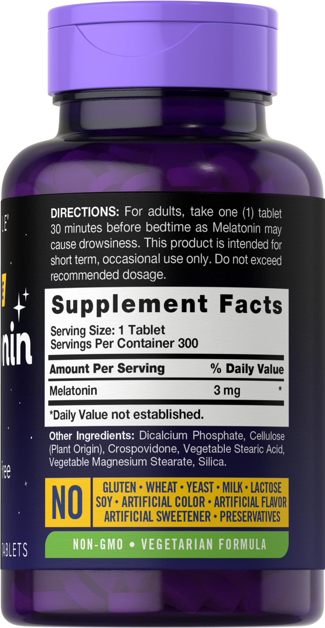 Carlyle Melatonin 3mg Tablets side view