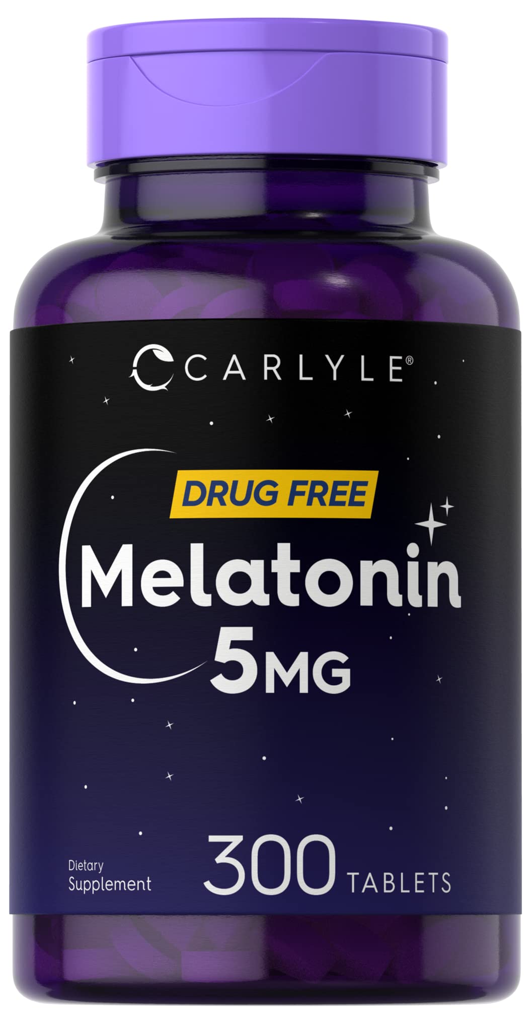 Carlyle Melatonin 5mg 300 tablets front view