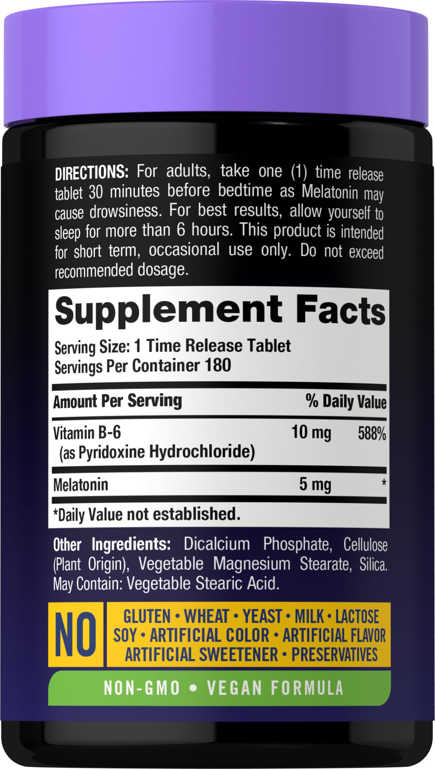 Carlyle Melatonin 5mg tablets close-up