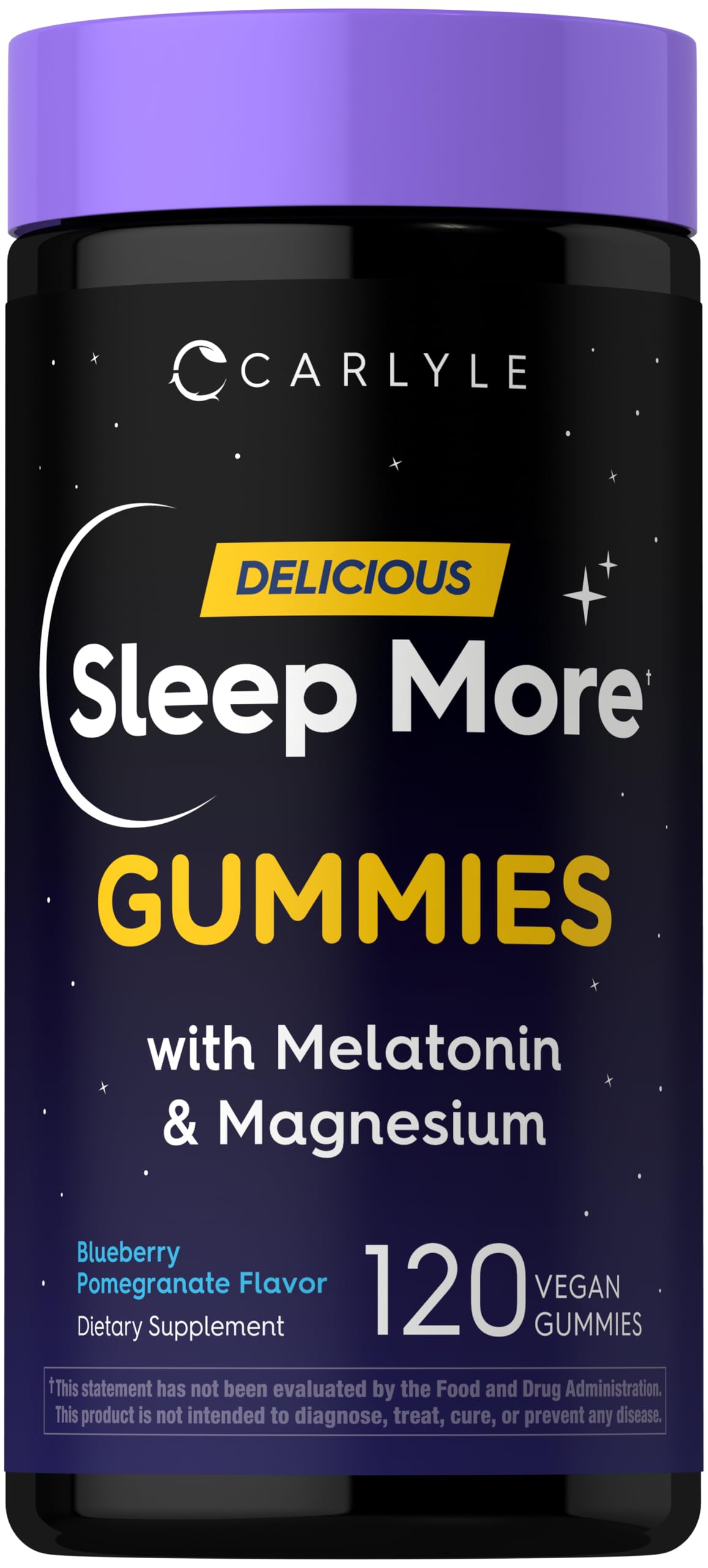 Carlyle Melatonin and Magnesium Gummies front view packaging